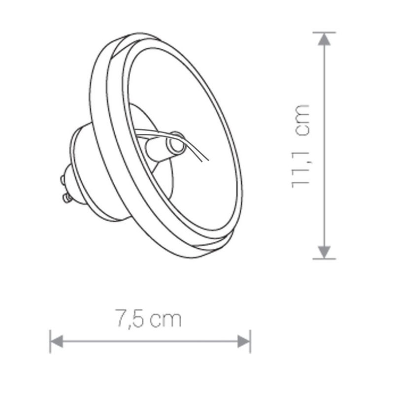Teco ES111 светодиодная лампа 220V 4000K Снижаемая AR111 GU10 G53 COB светодиодная лампа 12W
