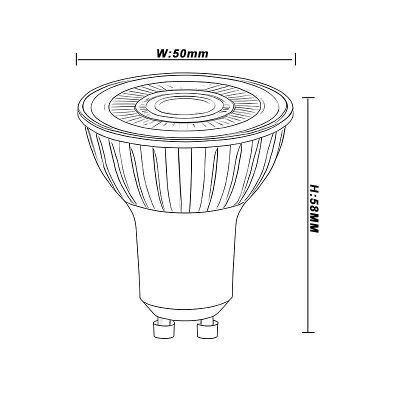 Teco GU10 Светодиодные лампочки Flicker Free 230v 2700K 36 градусов RA98 8w Снижаемые светодиодные лампочки Spotligt